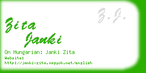 zita janki business card
